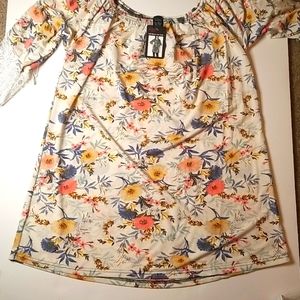 X-Large Half Sleeve Lace Tunic